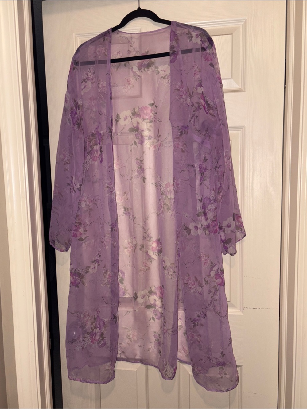 Sheer purple vintage cover up